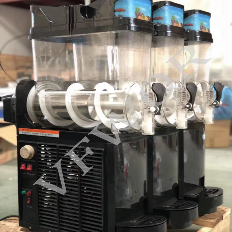 Electric 2/3/4 Tank Ice Slush Slushie Tea Puppies Commercial Compressor Snow Melting Ice-sand Slurry Mixer Machine