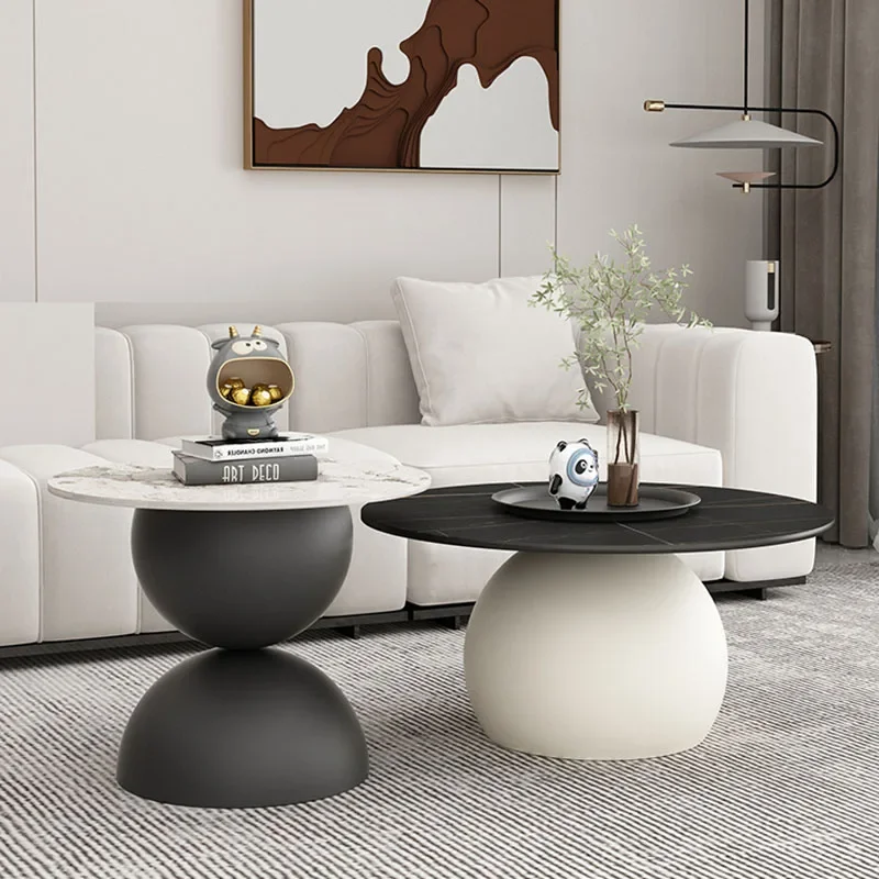 Living Room Table Low Coffee Modern Mini Corner Tables Home Furniture Hall Aesthetic Center Hospitality Small Luxury Side Nordic image 5
