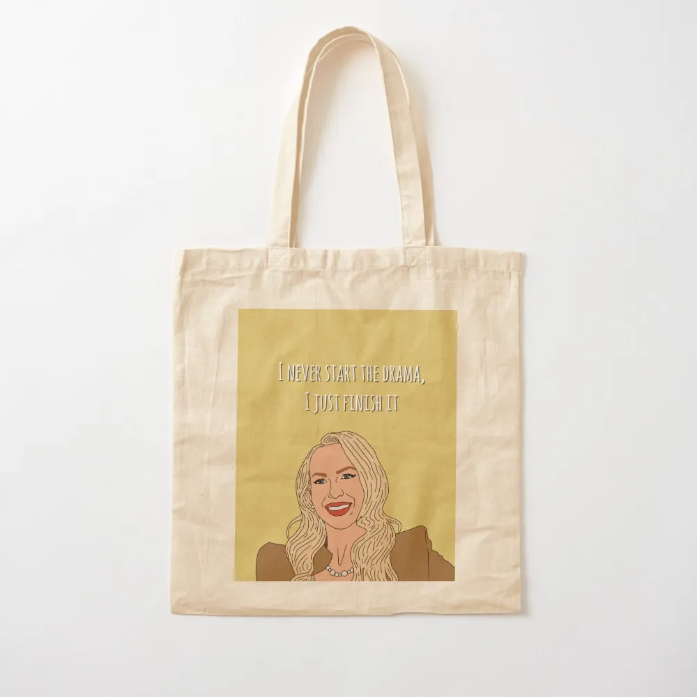 

I Never Start the Drama, I Just Finish It - Selling Sunset Christine Tote Bag custom fabric bag tote bag women Canvas Tote