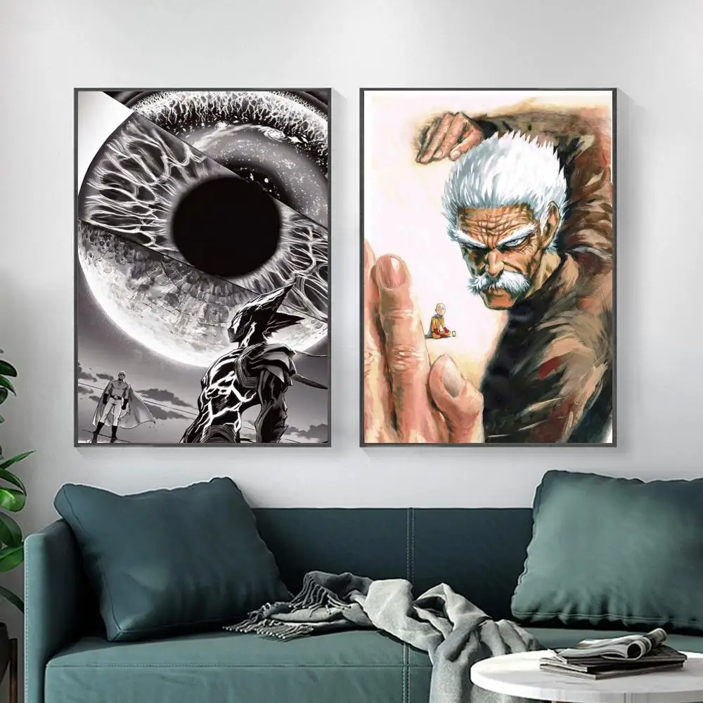 ملصق بنمط الرسوم المتحركة الياباني الساخن من One Punch Man بدون إطار ورق لاصق غير لامع لغرفة المعيشة وغرفة النوم في الردهة #4