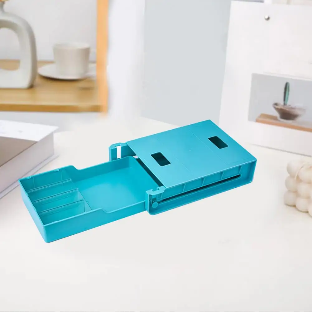 Hidden Storage Solution Pen Holder Storage Box Effortlessly Organize Workspace with Strong Load-bearing under Desk Storage