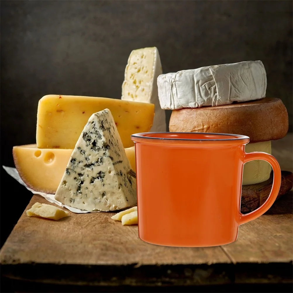 

2Pcs Chinese Water Mug Smooth Edges No Burrs Suitable Various Occasions Imitation Enamel Water Cup Tea Cup Household Tea Mug