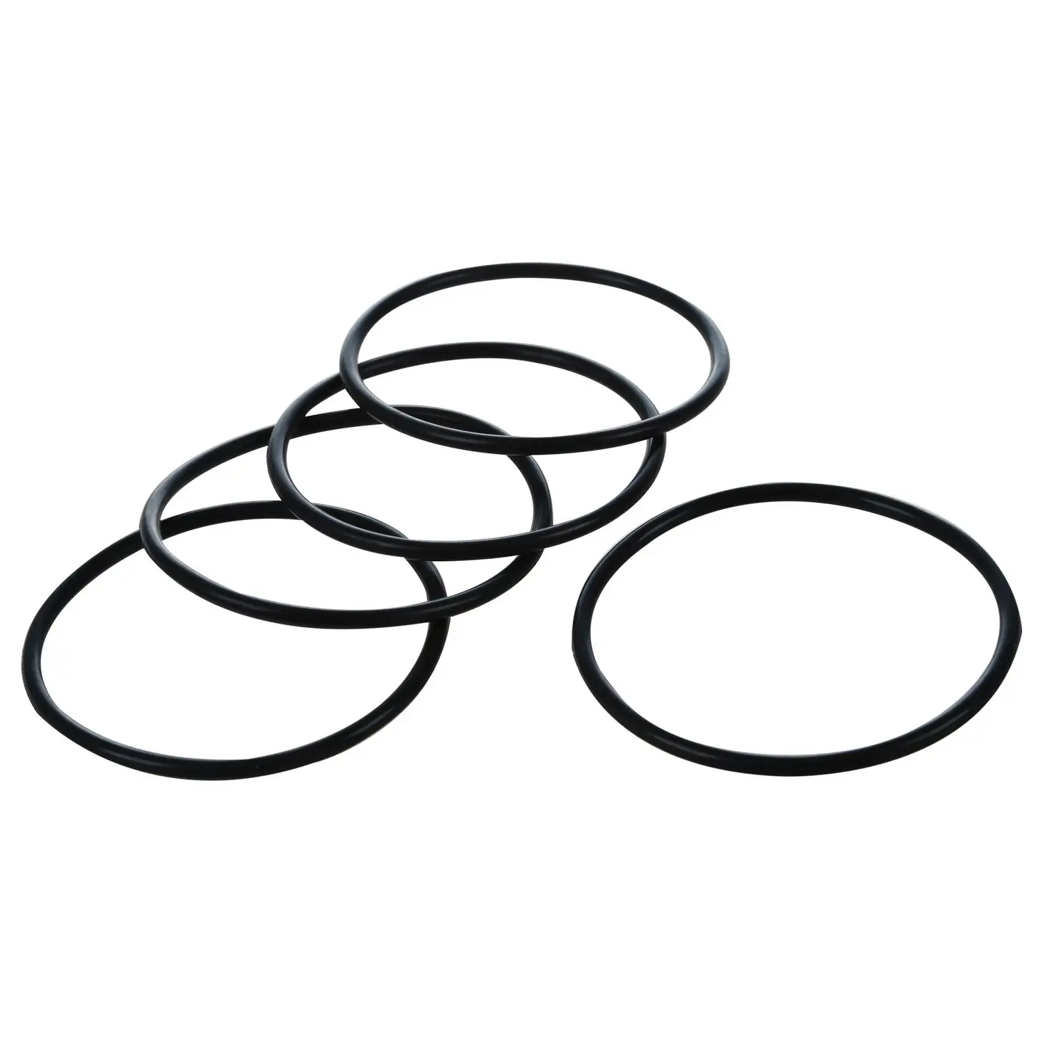 5Pcs 66mm x 60mm x 3mm Mechanical Black Rubber O Ring Oil Seal Gaskets