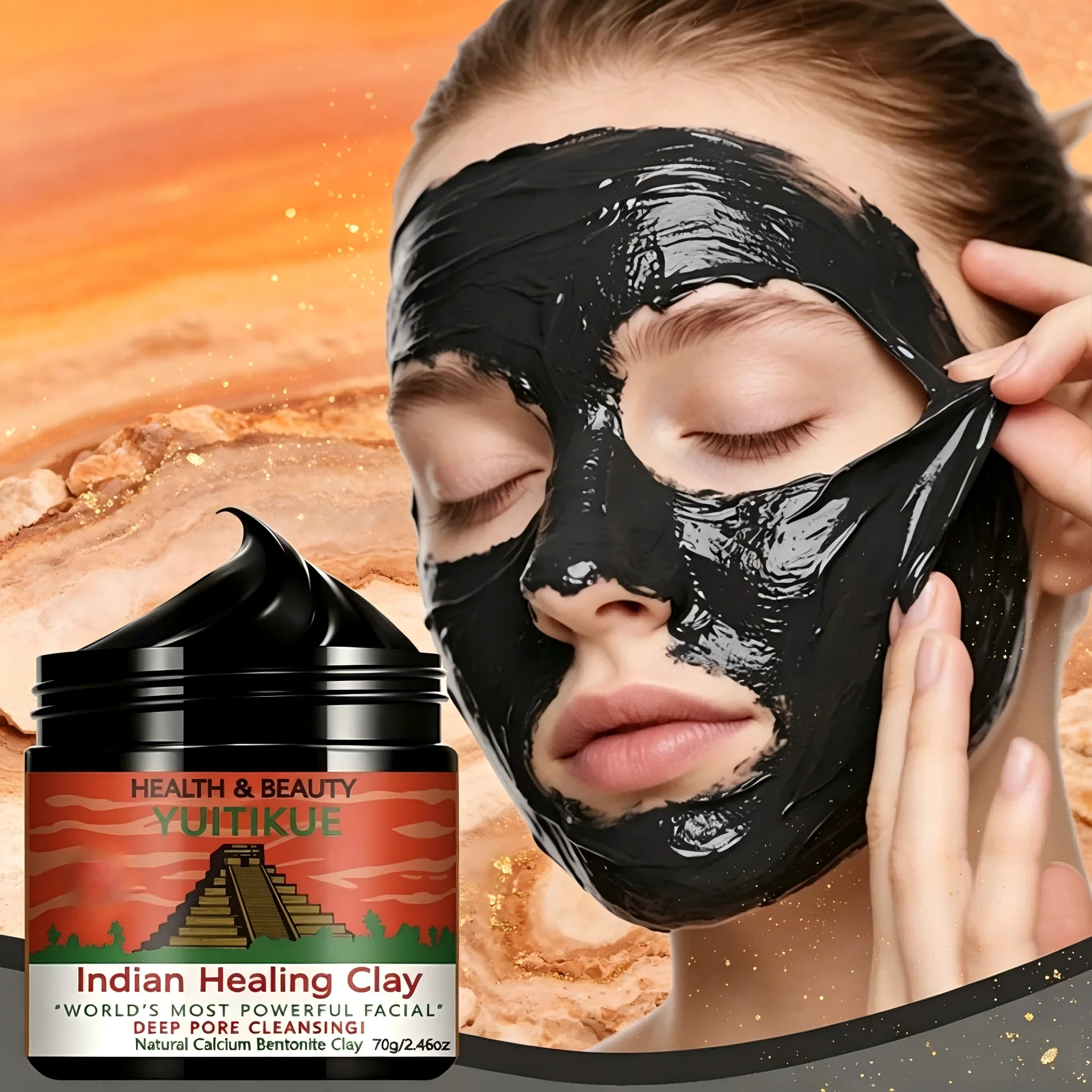 Bentonite Clay Mask - YUITIKUE Indian Healing Clay Mask Natural