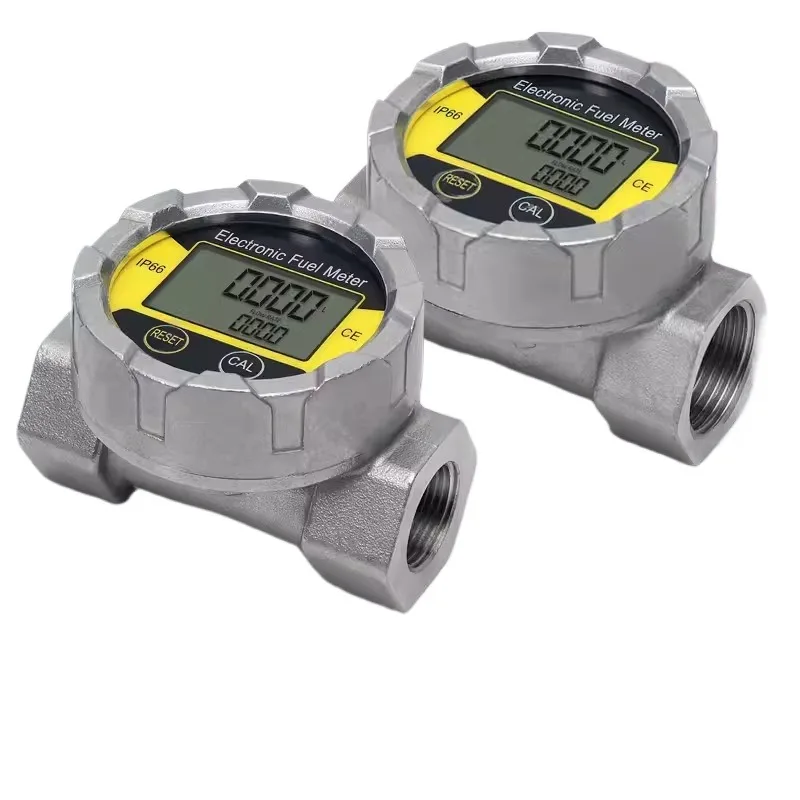 304 Stainless Steel Turbine Flow Meter IP66 Waterproof Electronic Liquid Fuel Measuring Counter