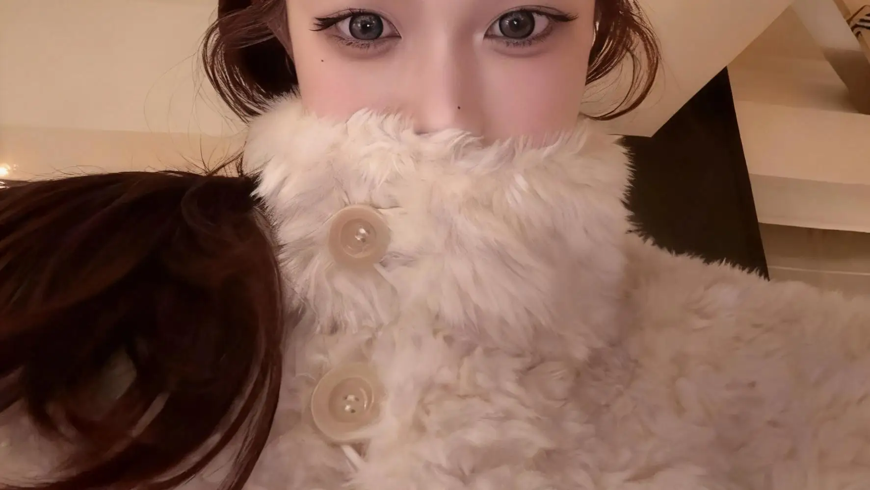 Women Faux Shearling Fur Coats Solid Fur Jackets Cotton Linen Stand Collar Long Sleeves Single Breasted Loose Casual 2026 Winter