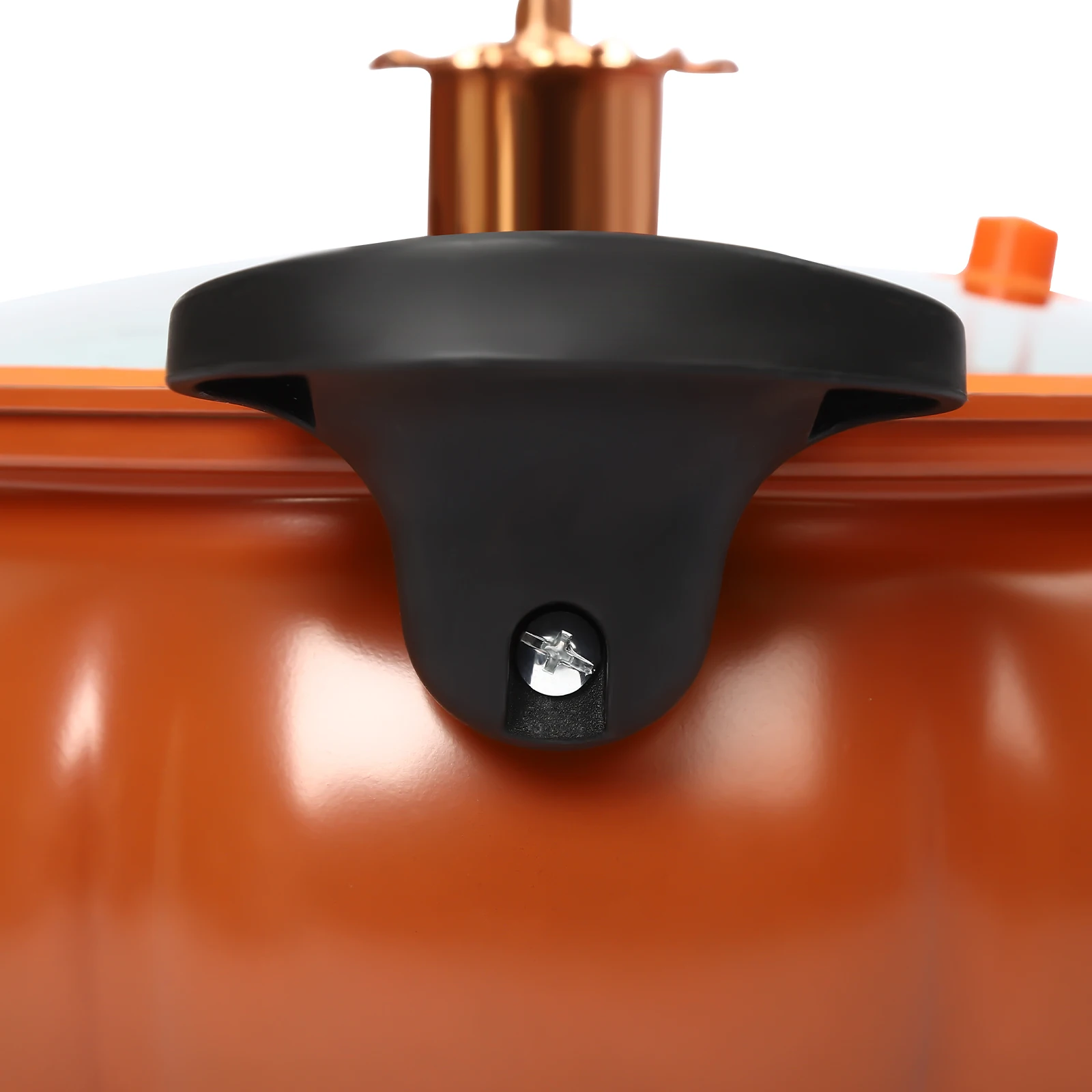 8L Orange Pumpkin-Shaped Micro Pressure Cooker | Refined Iron, Maifan Stone Non-Stick Coating