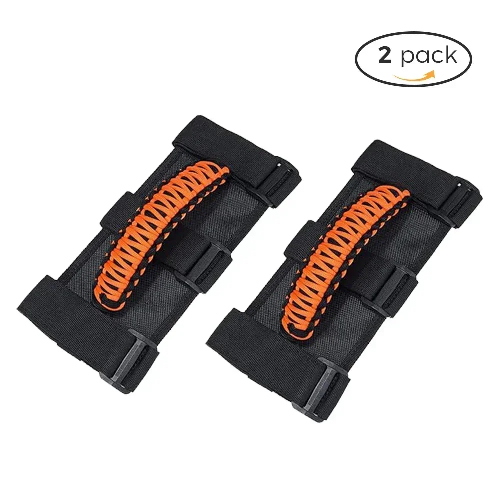 Compatible with Gladiator Grab Handles ,3 Straps Design for Jeep Wrangler JK JKU JL JLU TJ LJ 1997 to 2023 Accessories