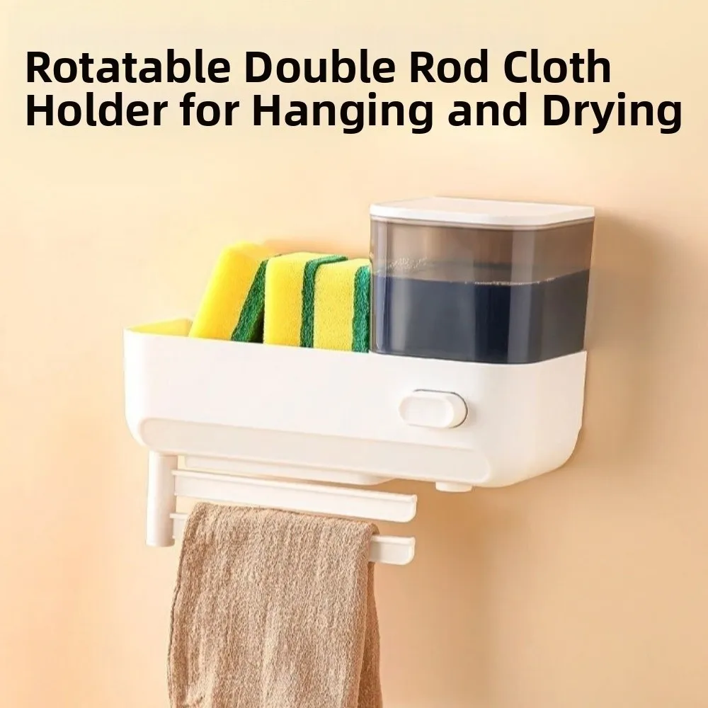 

Настенный дозатор кухонного мыла, водонепроницаемый дизайн, большой емкости, ручной пресс, дозатор для удаления со сливом