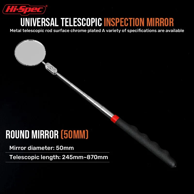 Telescopische draaibare inspectiespiegel, uitschuifbare ronde spiegel, handdetectietool voor autoreparatie