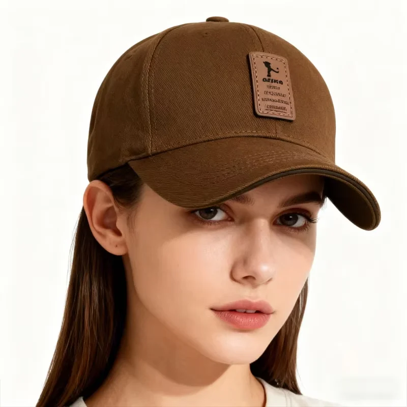 Vintage Fabric Label Baseball Cap for Men, Trendy and Versatile, Sunshade Duckbill Hat, Casual Soft Top, Flattering for Fa