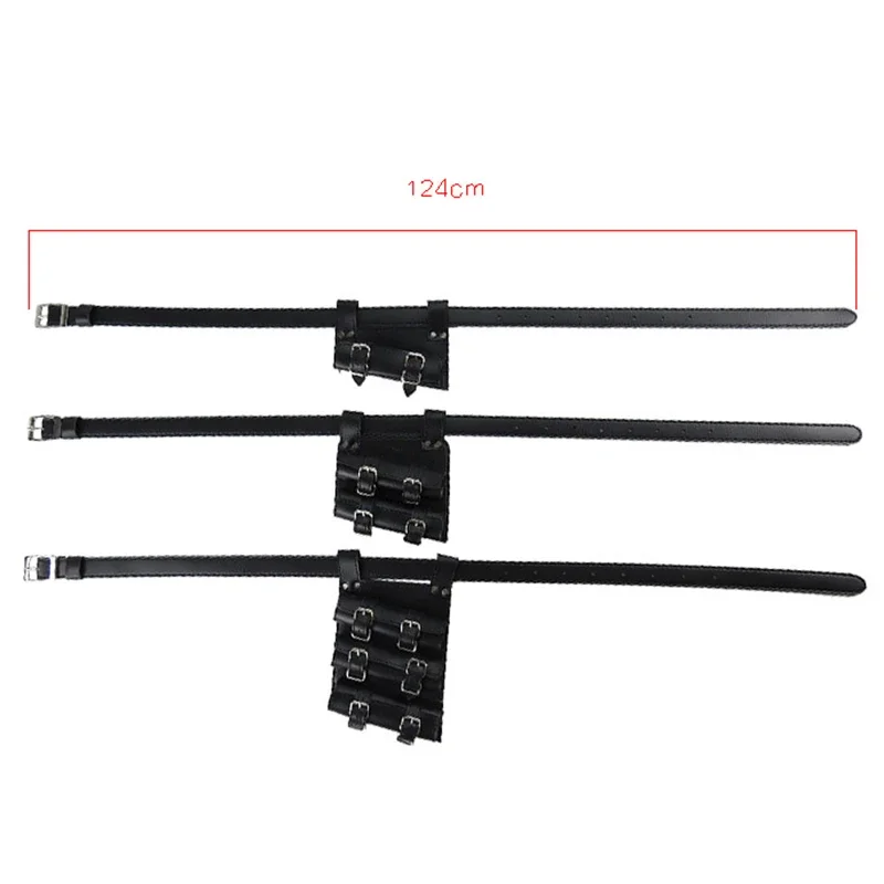 Black/White PU Leather Katana Sword Holder Medieval Belt Holster Halloween Props Anime Cosplay Knight Samurai Ninja Waist Sheath