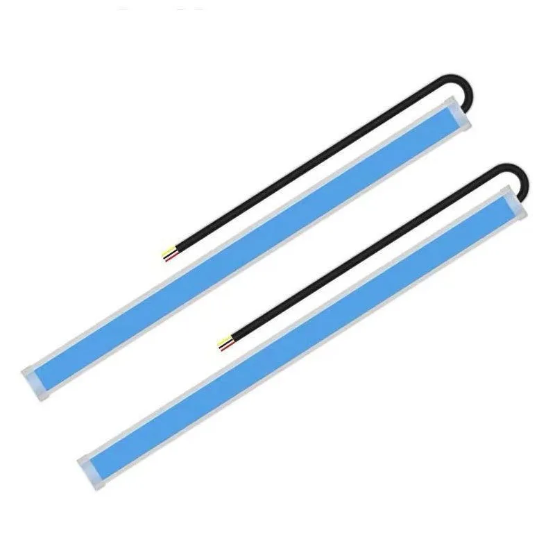 2 قطعة دراجة نارية العالمي مصباح ليد قطاع 60 سنتيمتر الجليد الأزرق إلى الأصفر المحيطة توهج أضواء خلفية للدراجة/سيارة 12 فولت الماسح الضوئي ضوء بار