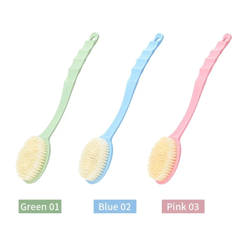 1pc Back Body Bath Shower Cleaning Brushes Bath Brush Long Handle Exfoliating Scrub Skin Massager Exfoliation Bathroom Brush