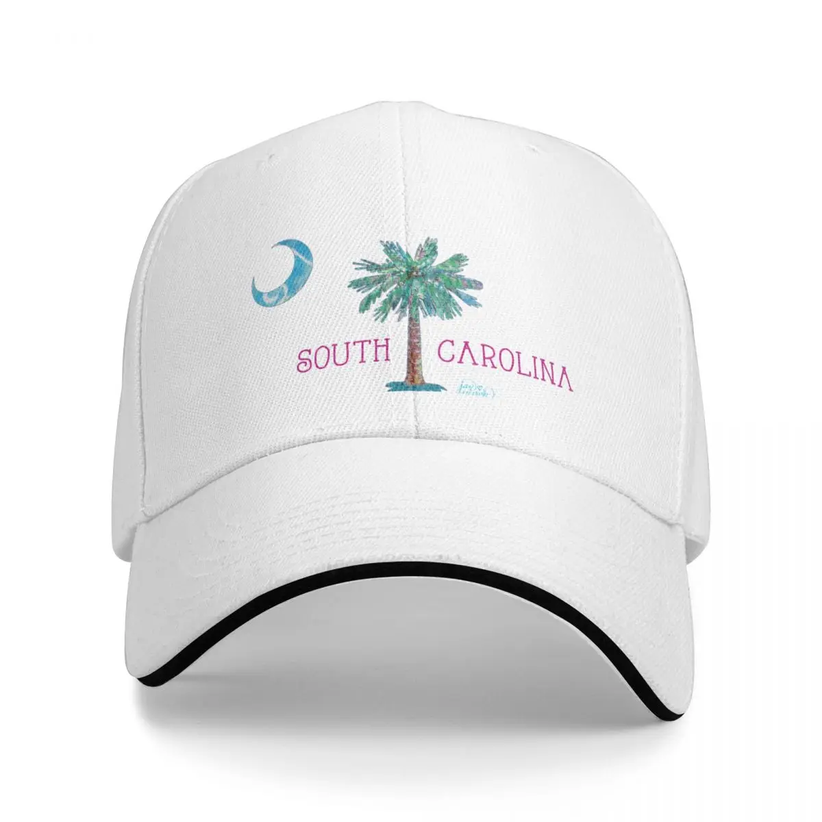 South Carolina Palmetto Tree and Moon by Jan Marvin Baseball Cap |-F-| Sunhat Anime Hats Woman Men's