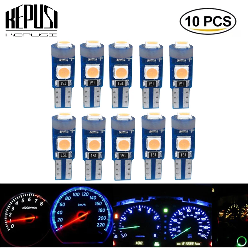 10pcs T5 Led Bulb Car Dashboard Lights For Toyota Corolla Rav4 Camry Prado Avensis Yaris Hilux Prius Land Cruiser