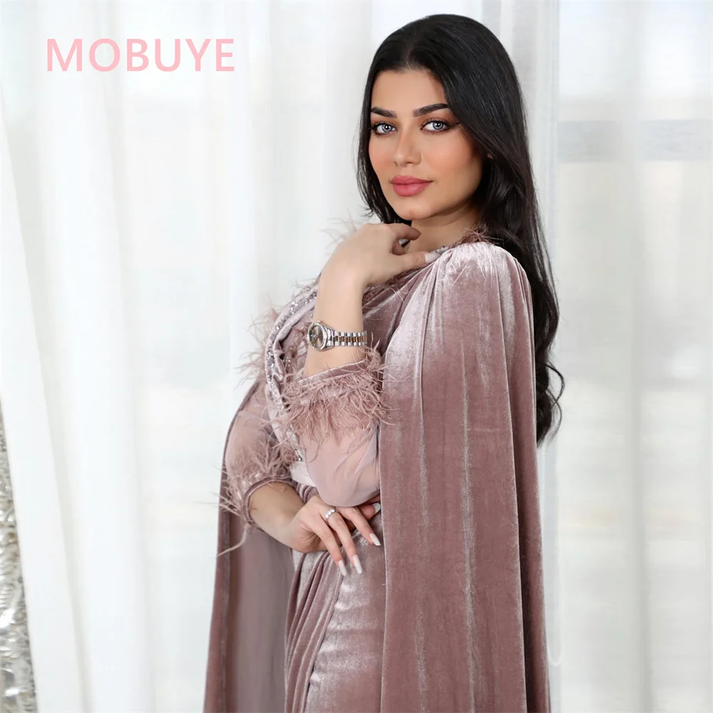 MOBUYE-Robe de Bal Élégante pour Femme, Tenue de Soirée à la Mode Arabe, Dubaï, 2024