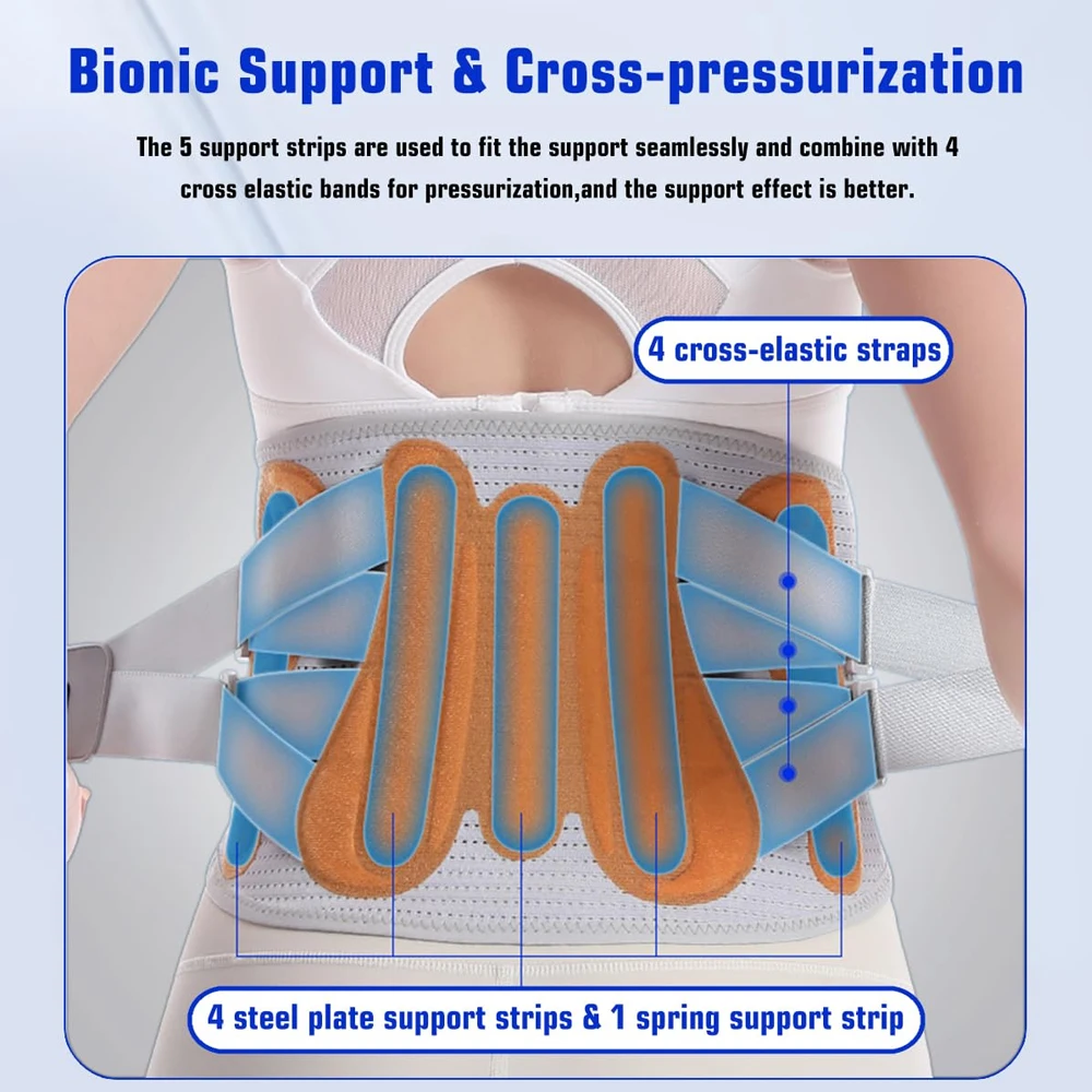 Back Support Belt for Intant Pain Relief From Sciatica Hernated Disc Scoliosis Sprain,Breathable Back Support Belt with Soft Pad