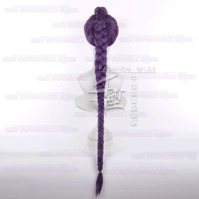 Pelucas de Cosplay Rumi de 100cm para mujer, espectáculo de Halloween, cazadores de demonios, peluca de Cosplay de pelo sintético resistente al calor, peluca de fiesta Rumi + gorro de peluca