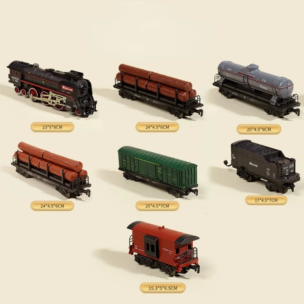 QYEHF Jouet de Train à Vapeur,Train Modèle Jouet Décoration,Mini Train à Vapeur Rétro Simulé,Ensemble Cadeau Jouets pour Cadeau Ensemble Train Modèle Jouet Décoration pour Garçons et Filles (Bleu