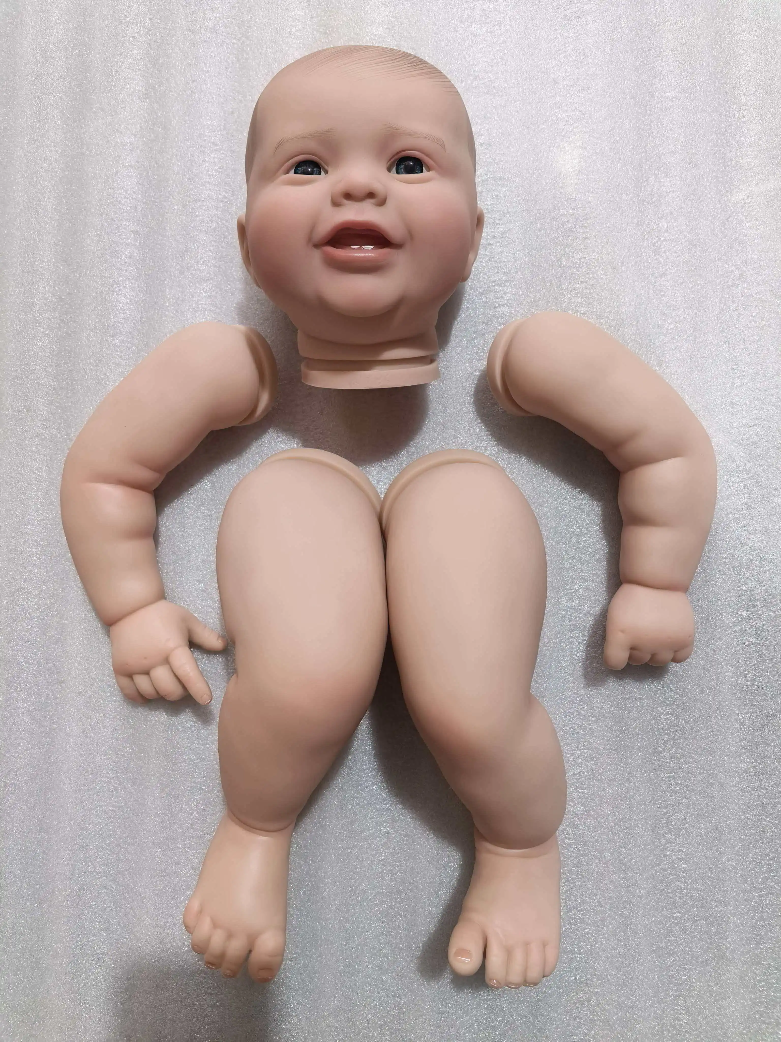 

Готовая Кукла реборн NPK 24 дюйма, размер уже окрашенной куклы, Реалистичная мягкая на ощупь Гибкая готовая кукла с телом и глазами