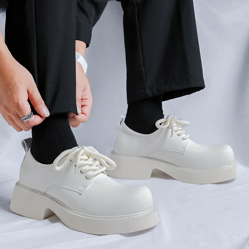 Men\'s Elevated thick high quality Dress Shoes gentleman Office Formal Shoes for Male Wedding Party Casual fashion Comfortable