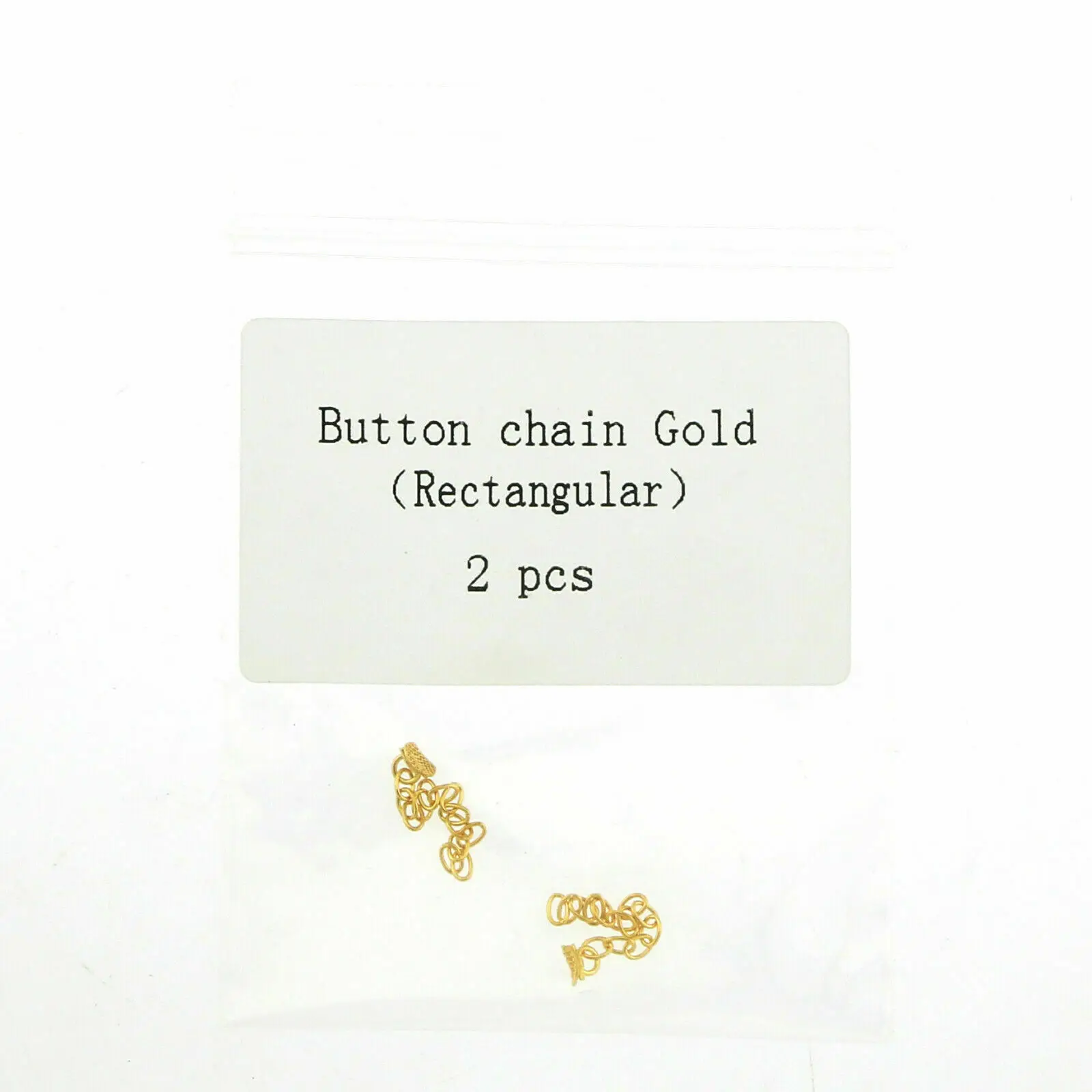 2 or 10pcs/Pack Dental Orthodontic Lingual Traction Chain Round/Rectangular Base Button Chain Golden Gold Plated