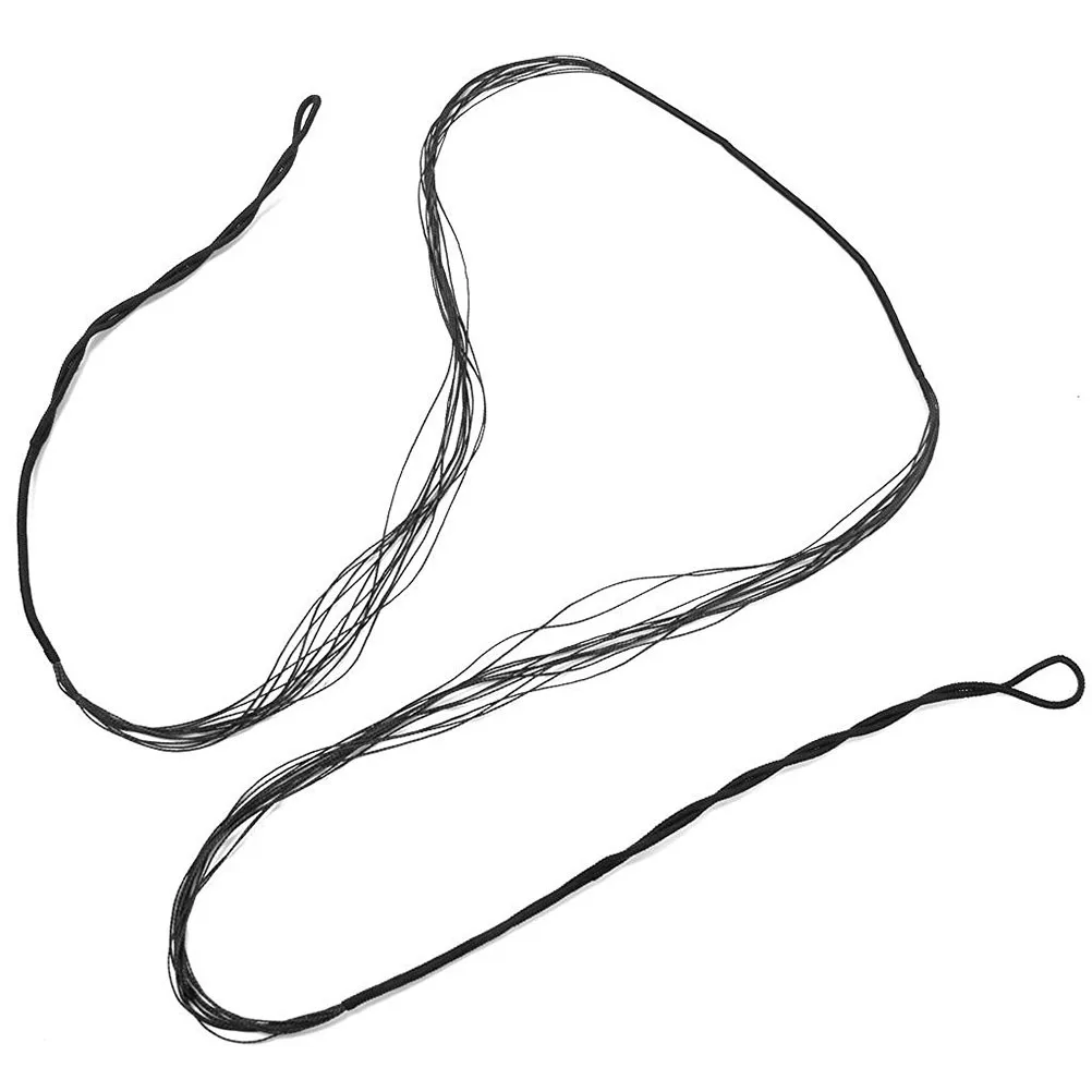 

12 Strand Bowstring Archery Black 57inch Endless Loop Adjustable for Recurve Long Hunting Bowstring String 12 Strand String