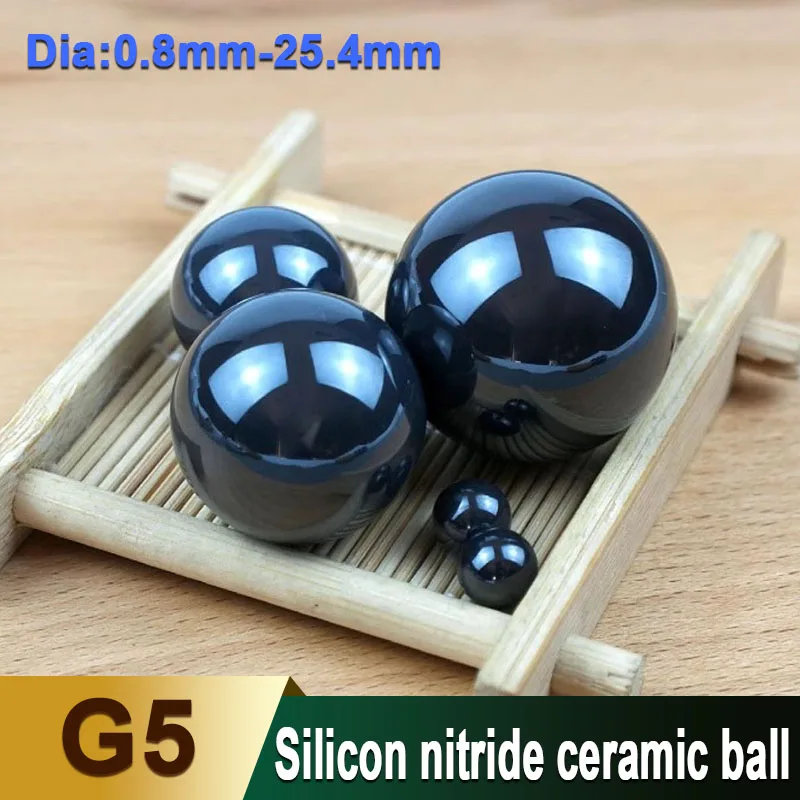 

G5 Grade SI3N4 Silicon Nitride Ceramic Ball Diameter 0.8/1/1.2/1.5/1.588/2.2.381/2.5/2.778/3-25.4mm High Hardness Bearing Ball