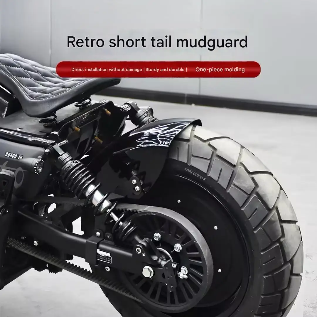 Motorcycle Bobber Short Tail Rear Mudguard Fit BENDA Chinchilla 500 Retro Rear Wheel Splash Guard Mod Accessories