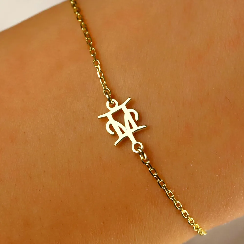 Personalized Astrology Bracelet Custom Zodiac Sign Charm Bracelet Couple Jewelry Stainless Steel Adjustable Chain