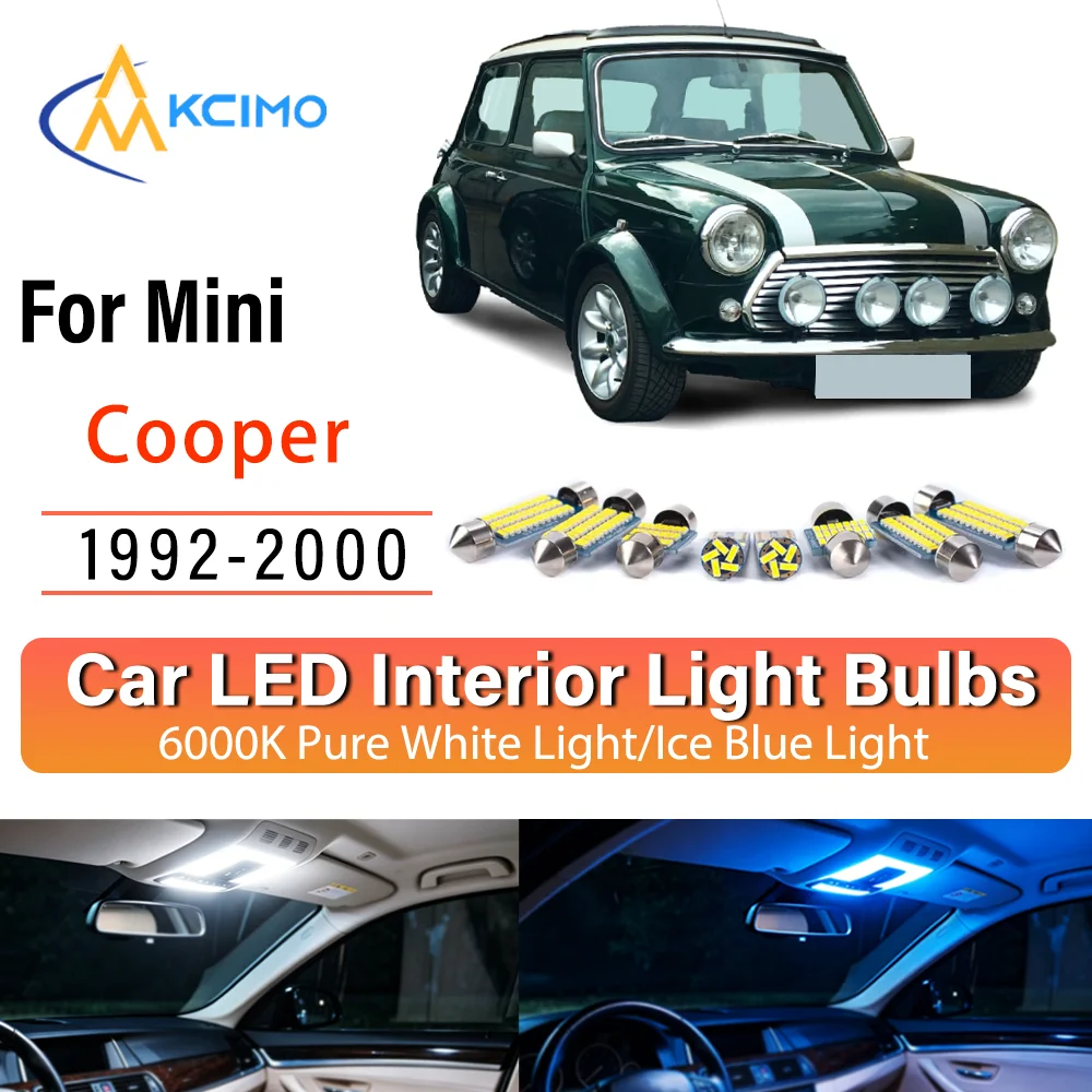 Kit de remplacement d'éclairage intérieur LED à lueur persistante pour Mini Cooper 1992-2000 : ampoules de dôme, de lecture, de coffre et de cabine – Amélioration