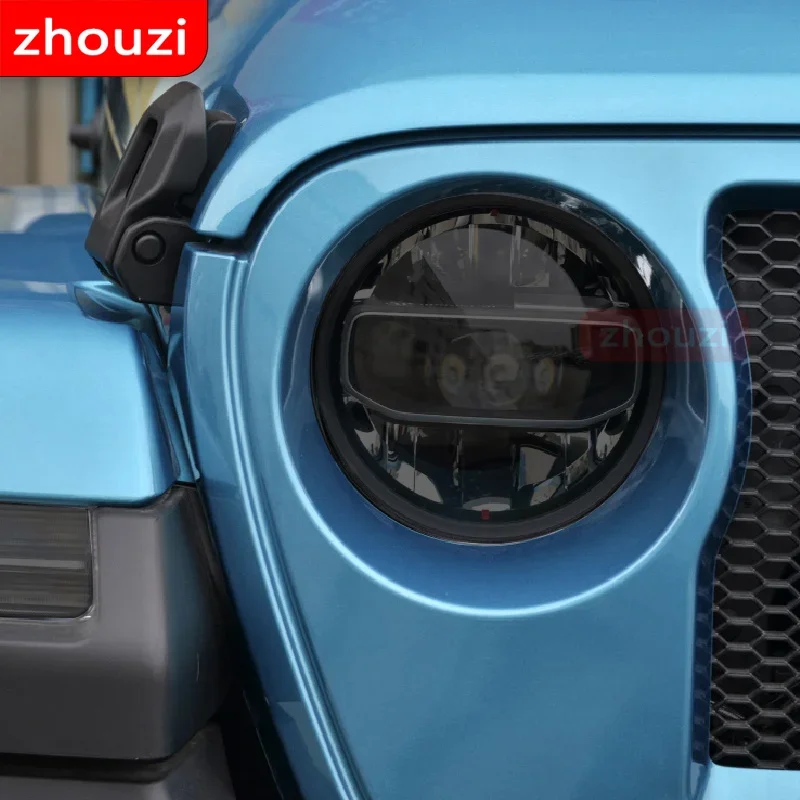 

2 Pcs For Jeep Wrangler JL 2019 2020 Car Headlight Tint Black Protective Film Protection Transparent TPU Sticker Accessories