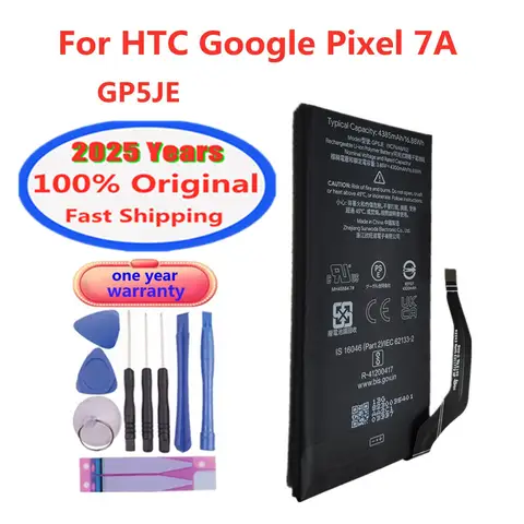 GP5JE 4385mAh Original High Quality Battery For HTC Google Pixel 7A 5G Pixel7A Phone Batterie Bateria Fast Shipping + Tools