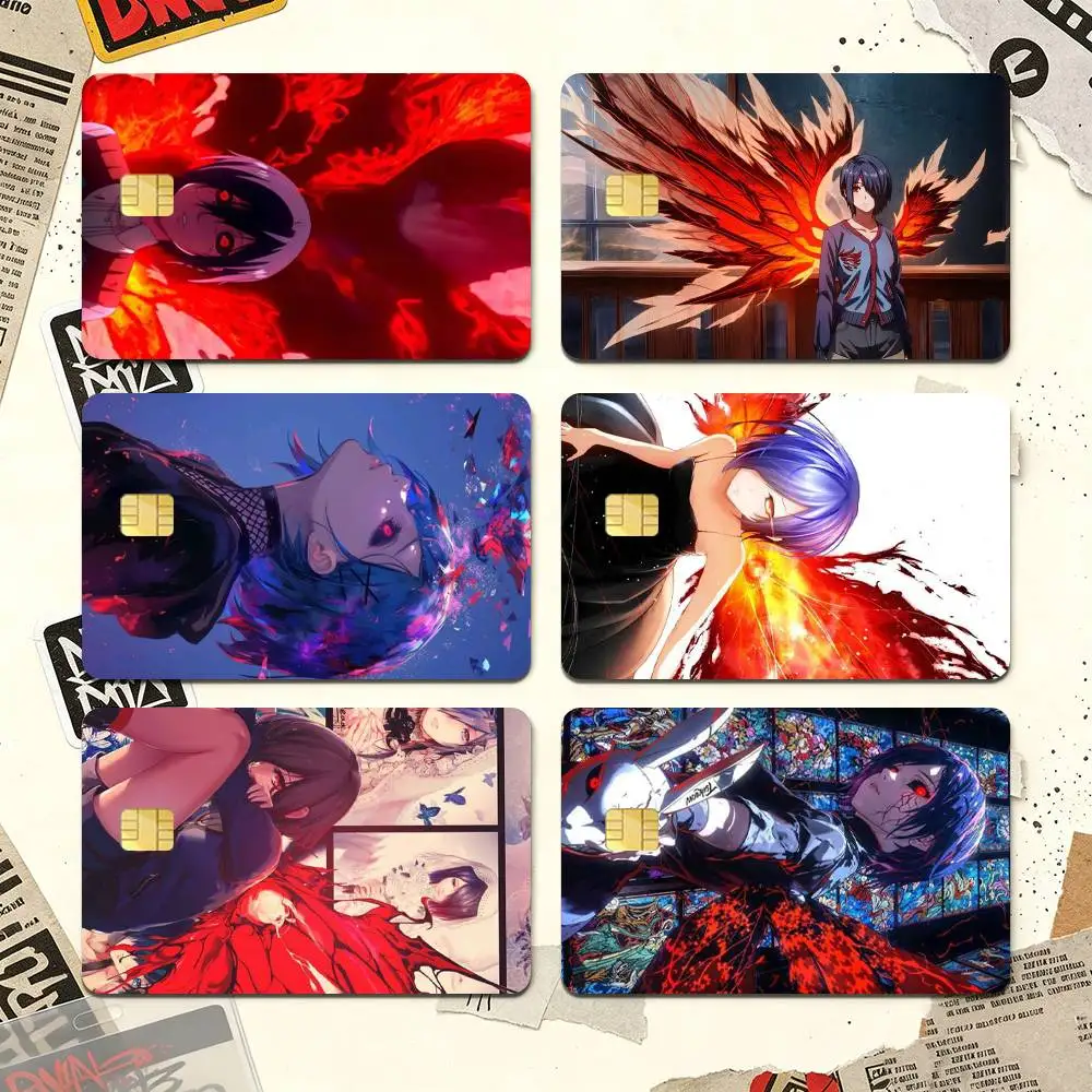 Anime Tokyo Ghoul Touka Kirishima Credit Card HD Stickers Premium matte film effectively prevents fingerprints and dailyabrasion