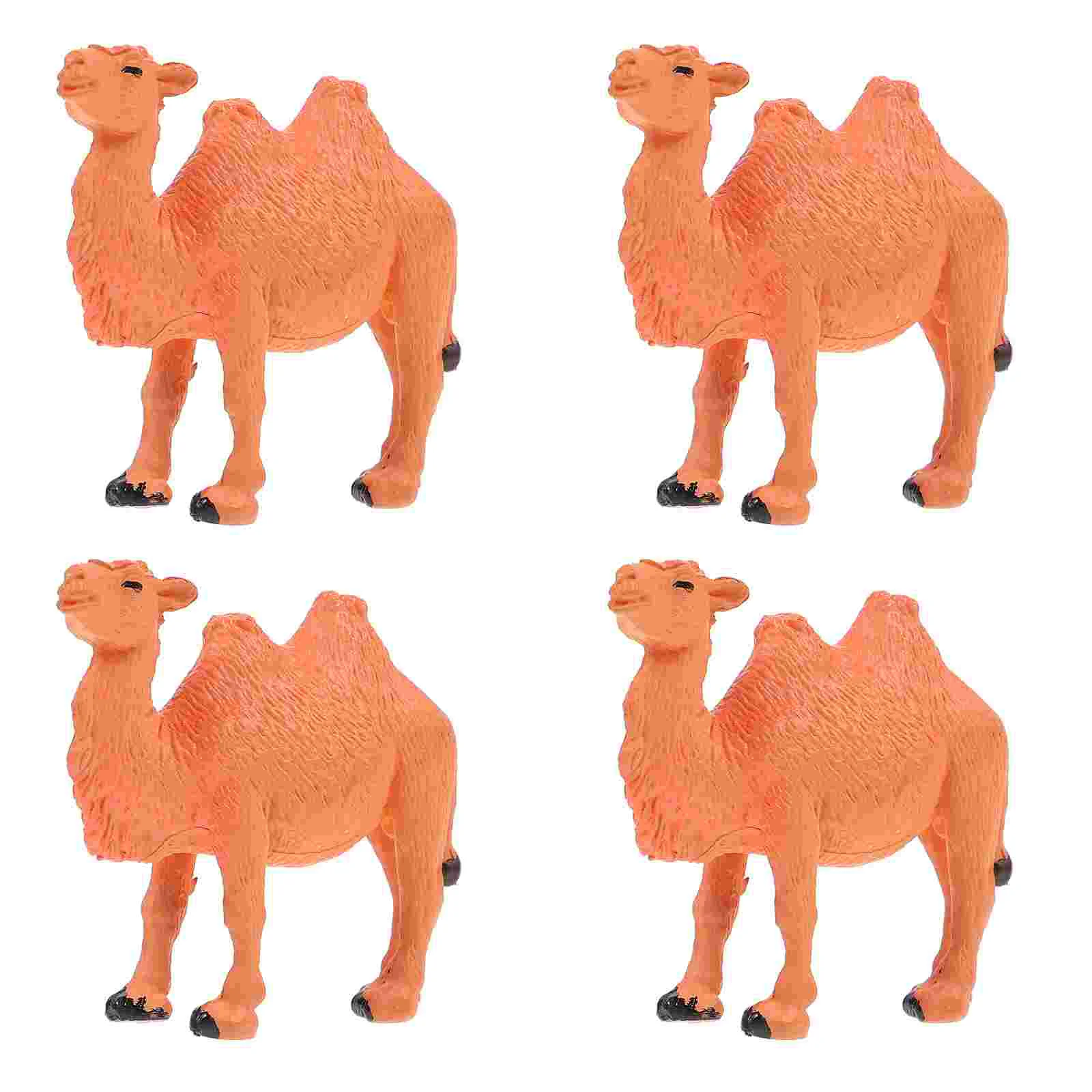 4PCS Simulation Camel Model Cute Realistic Animal Figure Decor Home Office Toy Kids Natural Science Gift Fine Craftsmanship