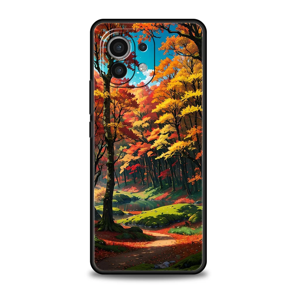 Hand Painted Forest House Phone Case for Xiaomi Mi 14 13 12 11 Ultra 13T 12T Poco C51 F3 F4 F5 X3 X4 NFC M3 Pro Lite 5G Cover