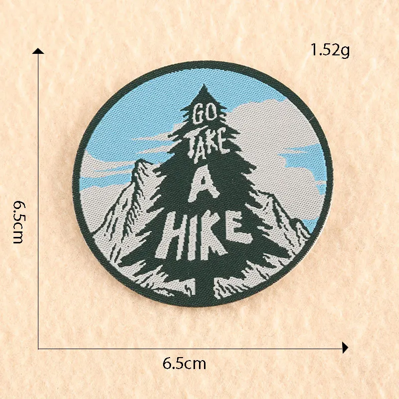 Patches Für Jacken Outdoor Thermocollant Rock Eisen Auf Kleidung 6X4 Landschaft Raum Ufo Bus Kompass Augen Kirsche Stickerei kleine – Detail 19