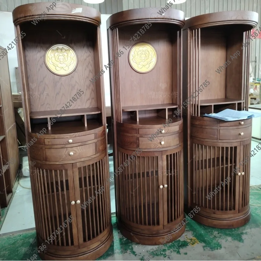 

Buddha shrine offering table, god platform, new Chinese standing cabinet, Bodhisattva, family god of wealth, offering table