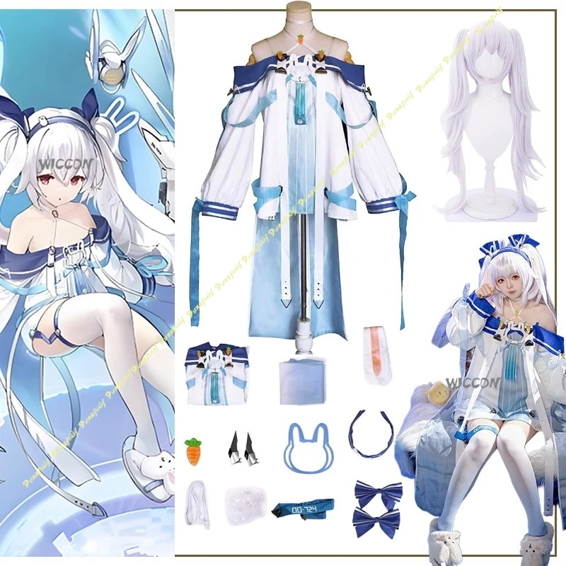 

Azur Lane костюмы для косплея, костюм для девочек, парик USS Laffey, женское платье, аниме, игровая юбка, синие аксессуары, бант, повседневный, Рождество, Хэллоуин