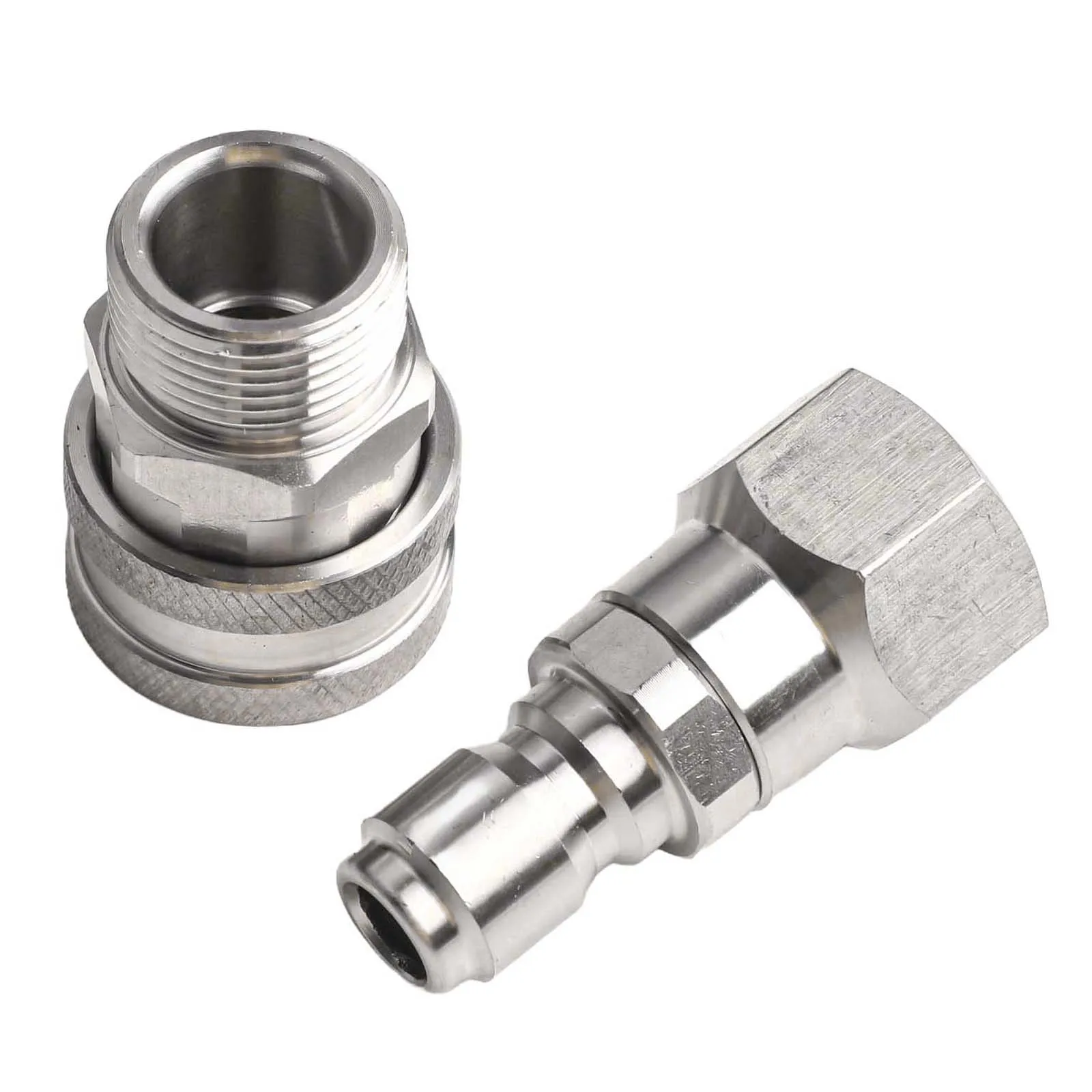 1/2pcs NPT 3/8 Inch Male Female Quick Connector Kit Pressure Washer Adapters M22 Thread Long-lasting Performance