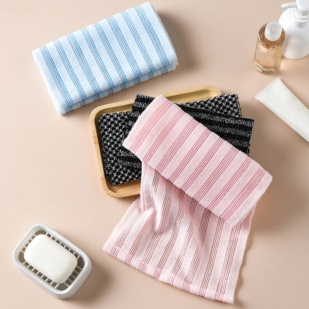 

2pcs Loofah Bath Scrubber Long Strip Exfoliating Towel For Wash Deep Cleaning Travel Shower Bathroom Accessory