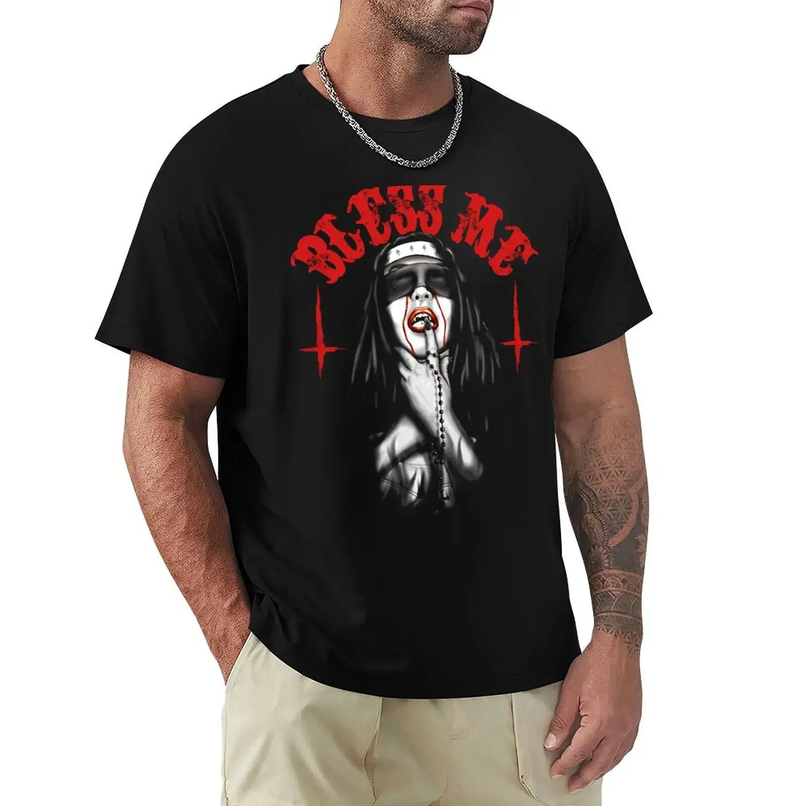 Bless Me T-shirt new edition cute tops customs men t shirts