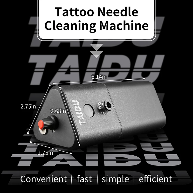 TAIDU Tattoo Needle Washer Ink Flush Electric Needle Washing Machine Automatic Needle Washing Tattoo Equipment Supply