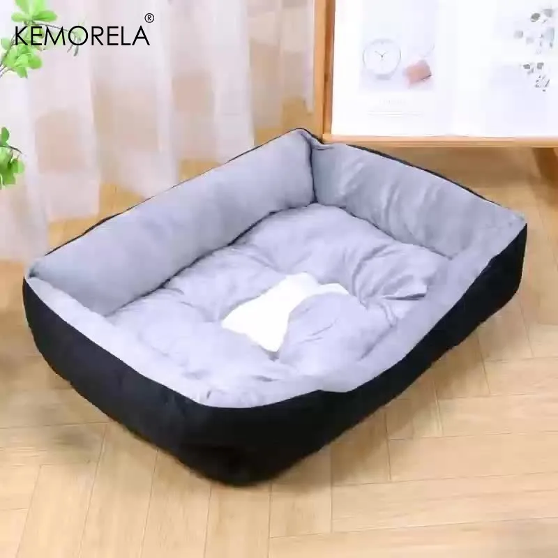 Orthopedic Plush Dog Bed High Rebound Comfortable Support White PP Filled for Small to Large Breeds All Seasons Use