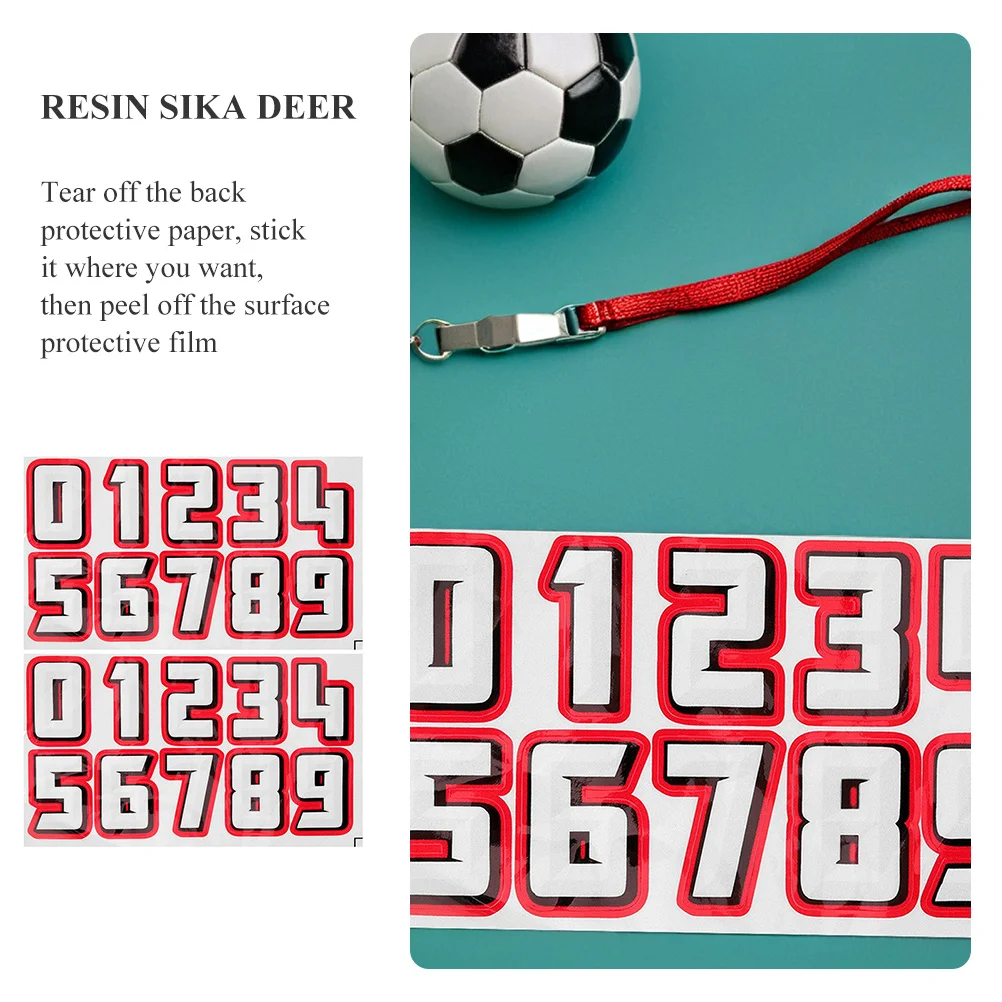 2 zestawy samoprzylepnych naklejek z numerami do hokeja, futbolu amerykańskiego, baseballu, sportów, wielofunkcyjne, trwałe, do użytku na zewnątrz i wewnątrz