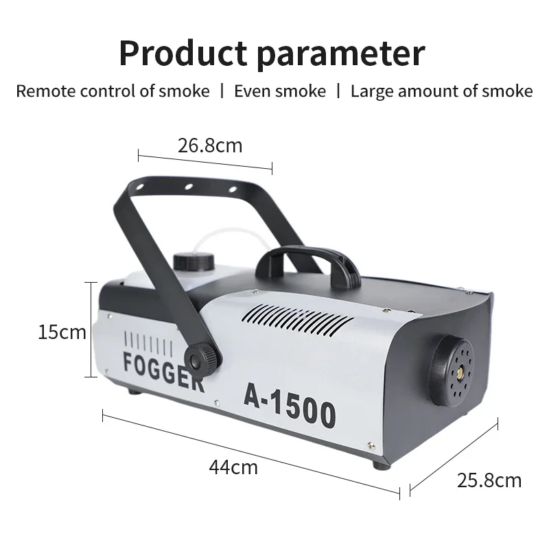 Hot Sales Professional 1500W Portable Smoke Machine with Wireless Remote Control Fogging Machine for stage Effect show Wedding