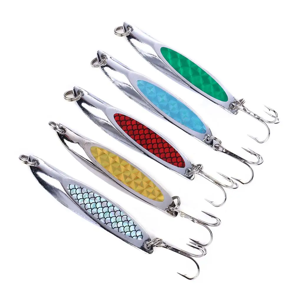 

5 Pcs Sequins Fishing Metal Baits Artificial Fish Tool Bright Reusable Durable Practical Hooks For Lovers