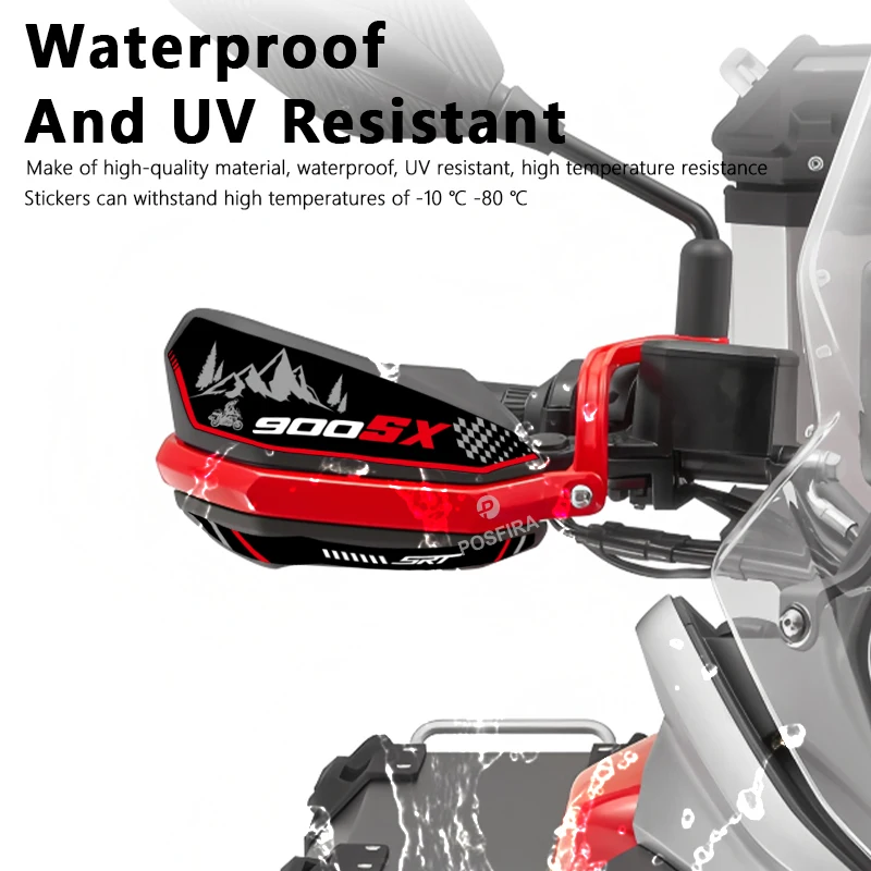 POSFIRA دراجة نارية Handguard ملصقات شارات الفينيل ل QJMotor SRT900SX QJ موتور SRT 900 SX 900SX 2025 ملحقات قفازات اليد