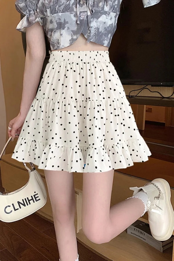Women's New Elastic High Waist Versatile Pleated A-line Skirts